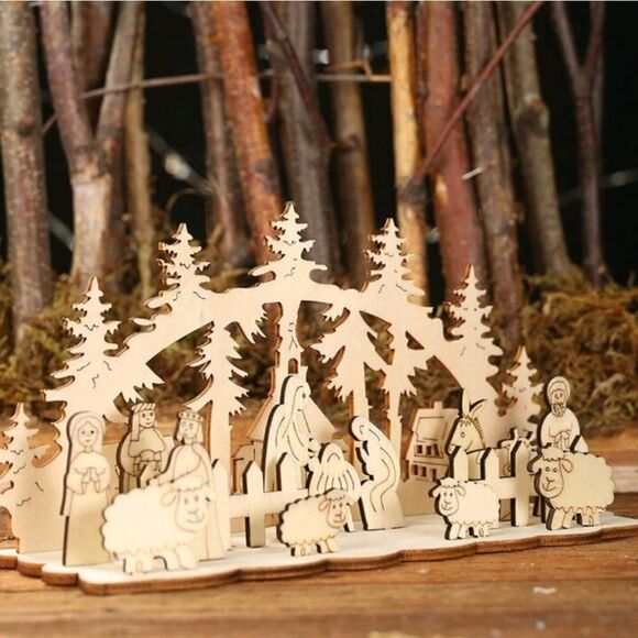 Wood Nativity Set - Picture 7 of 8